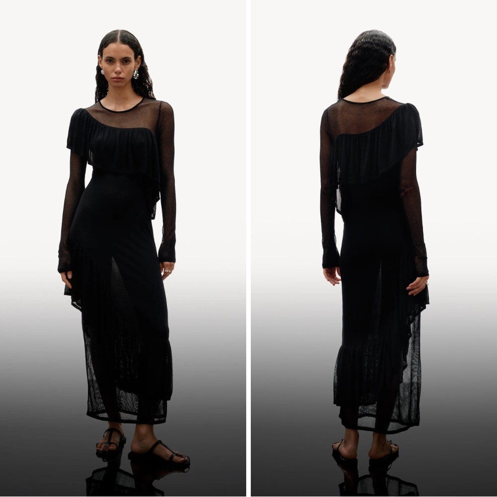 NWT & Other Stories Layered Sheer Knit Midi Dress